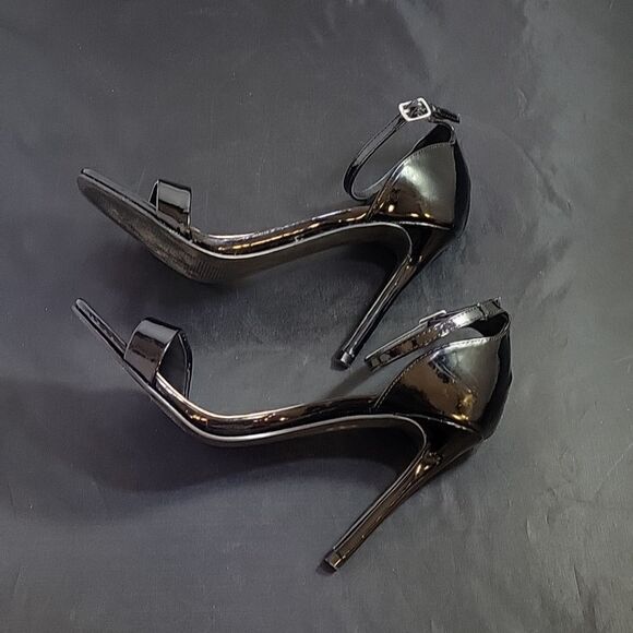 FOREVER 21 SQUARE TOE ADJUSTABLE BUCKLE ANKLE STRAP HIGH HEEL STILETTOS PUMP - Picture 12 of 13